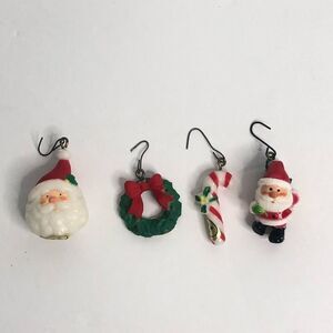 vintage miniature christmas ornaments santa wreath candy cane full santa